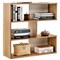 Concave Bookshelf 3-shelf Open Bookcase With Anti-toppling Device For Living Room Study Office